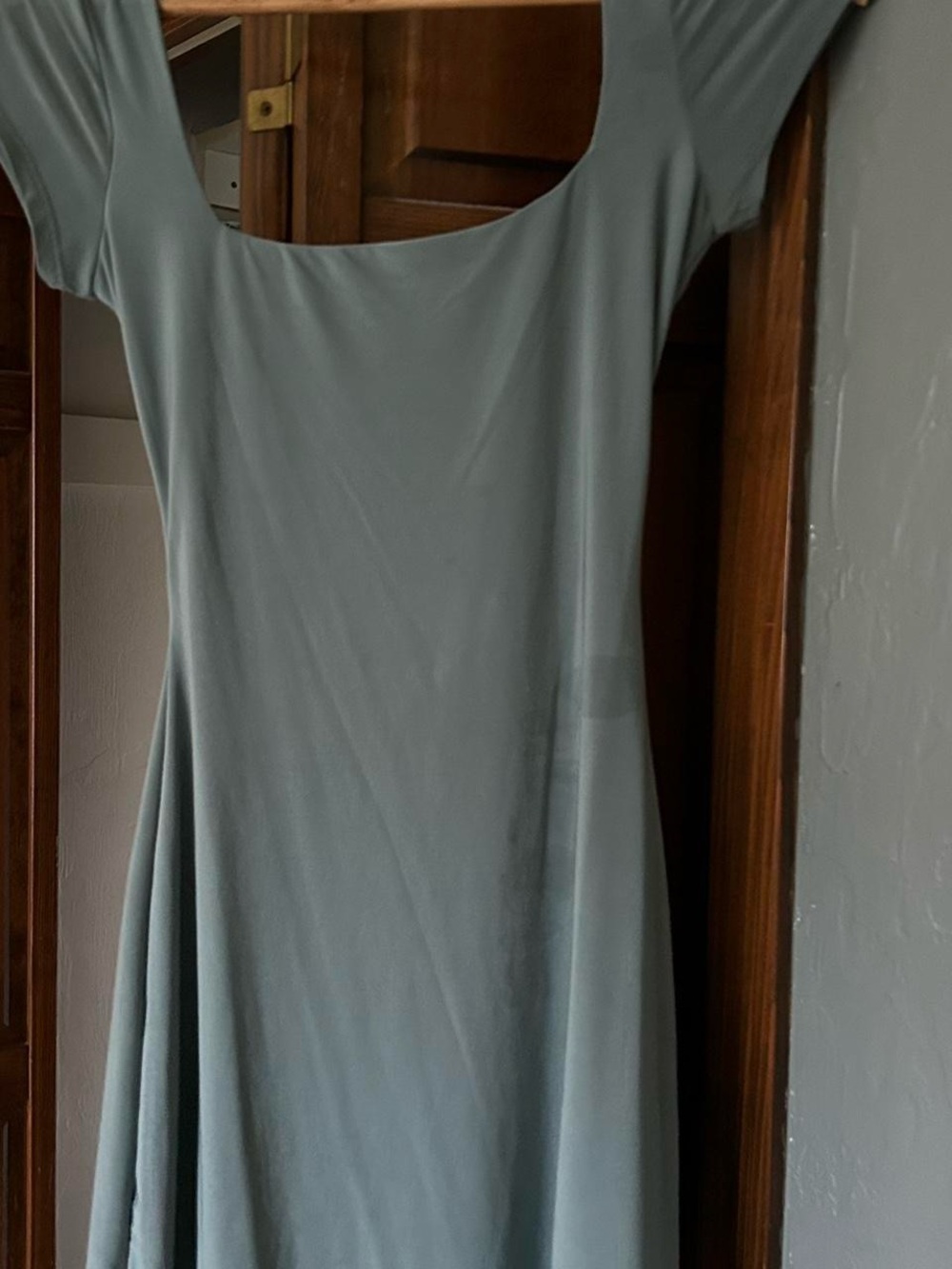 Windsor Sage Green Midi Scoop-Neck Dress